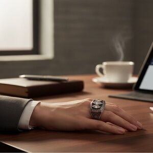 Los Angeles Raiders Silver and Black Ring new